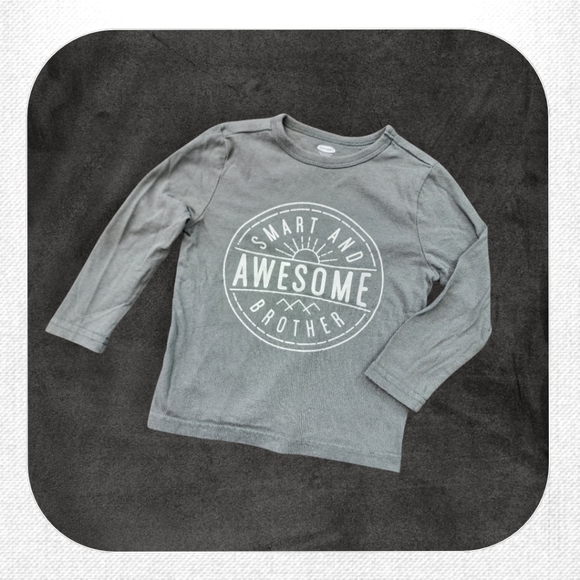 Olive Awesome Brother Tee, Kid's 2T - Picture 1 of 7